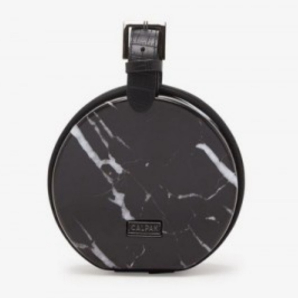 Calpak Baye Mini Travel Hard case Hat Bag Black Marble